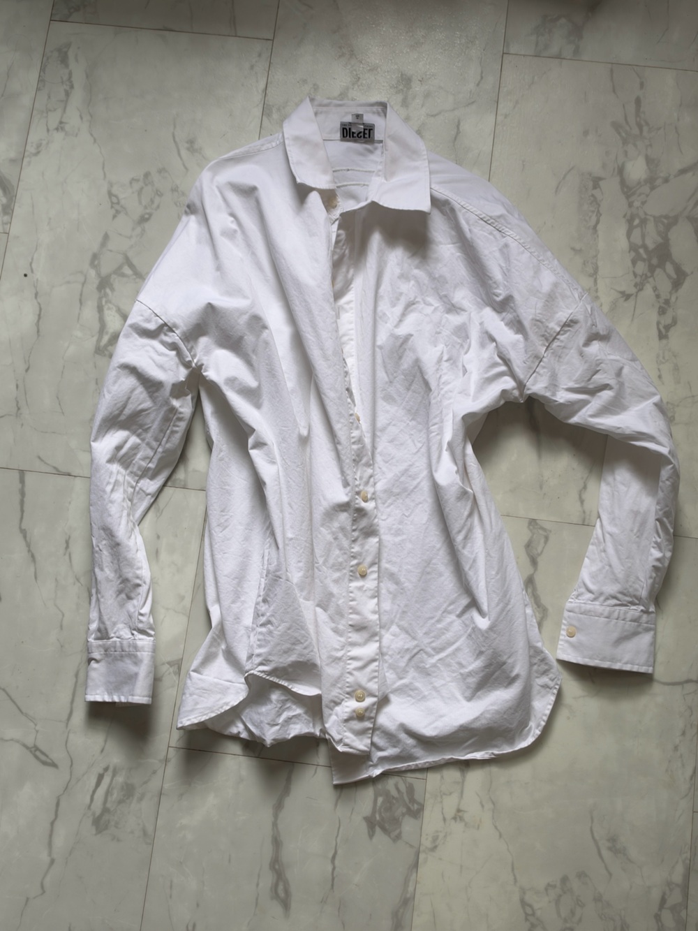 Diesel White Button-Down Shirt